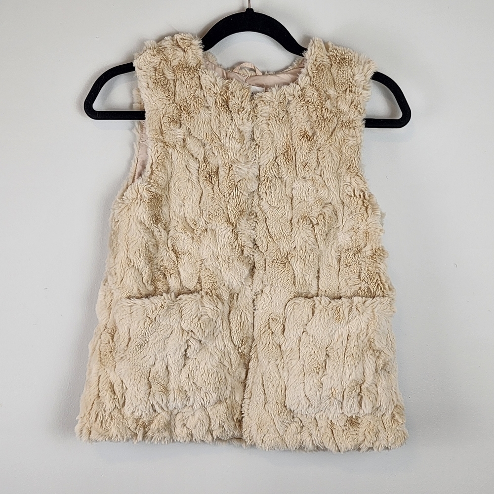 Zara Girls Faux Fur vest Size 9-10
